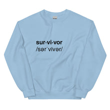 Load image into Gallery viewer, SURVIVOR Unisex Sweatshirt